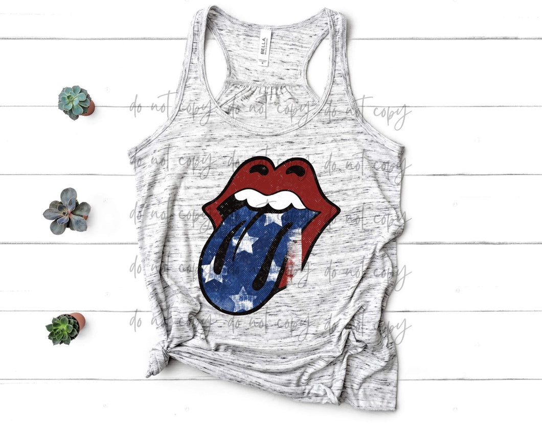 Patriotic Tongue RWB TRANSFER