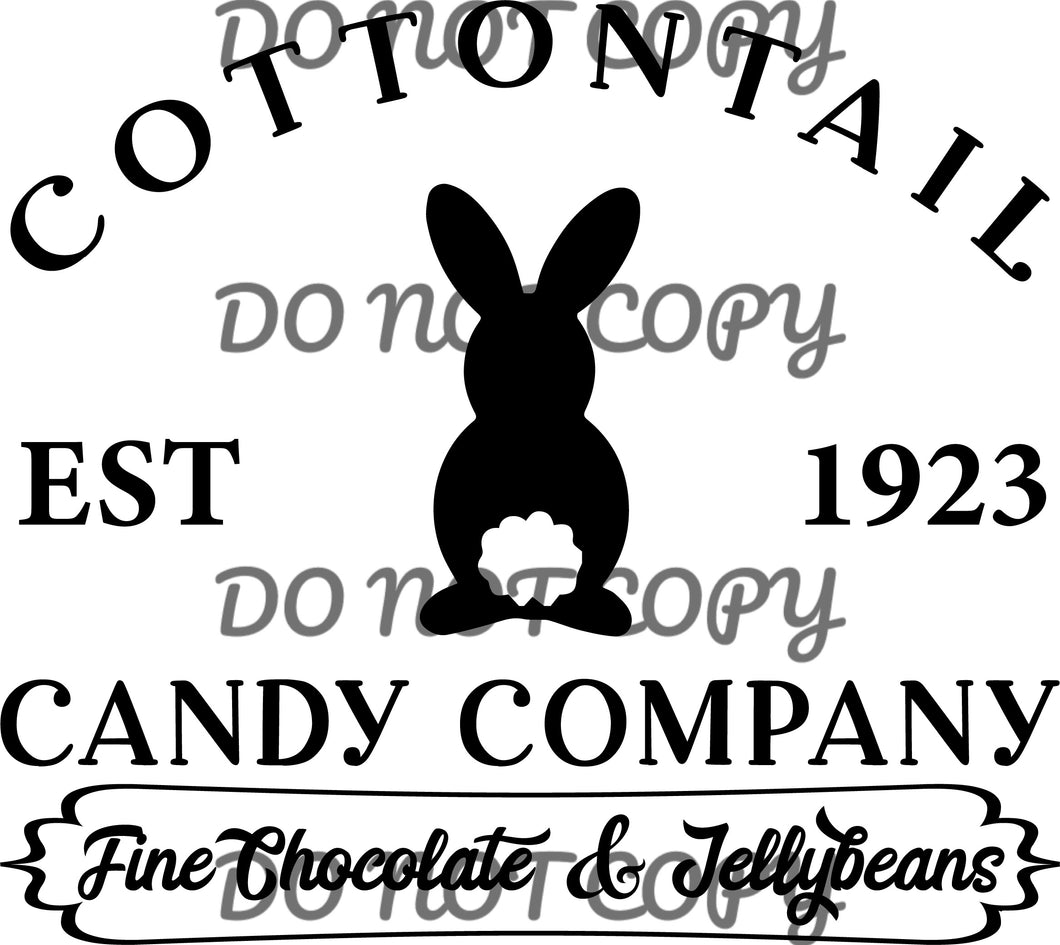 Cottontail Candy Company Sublimation Transfer