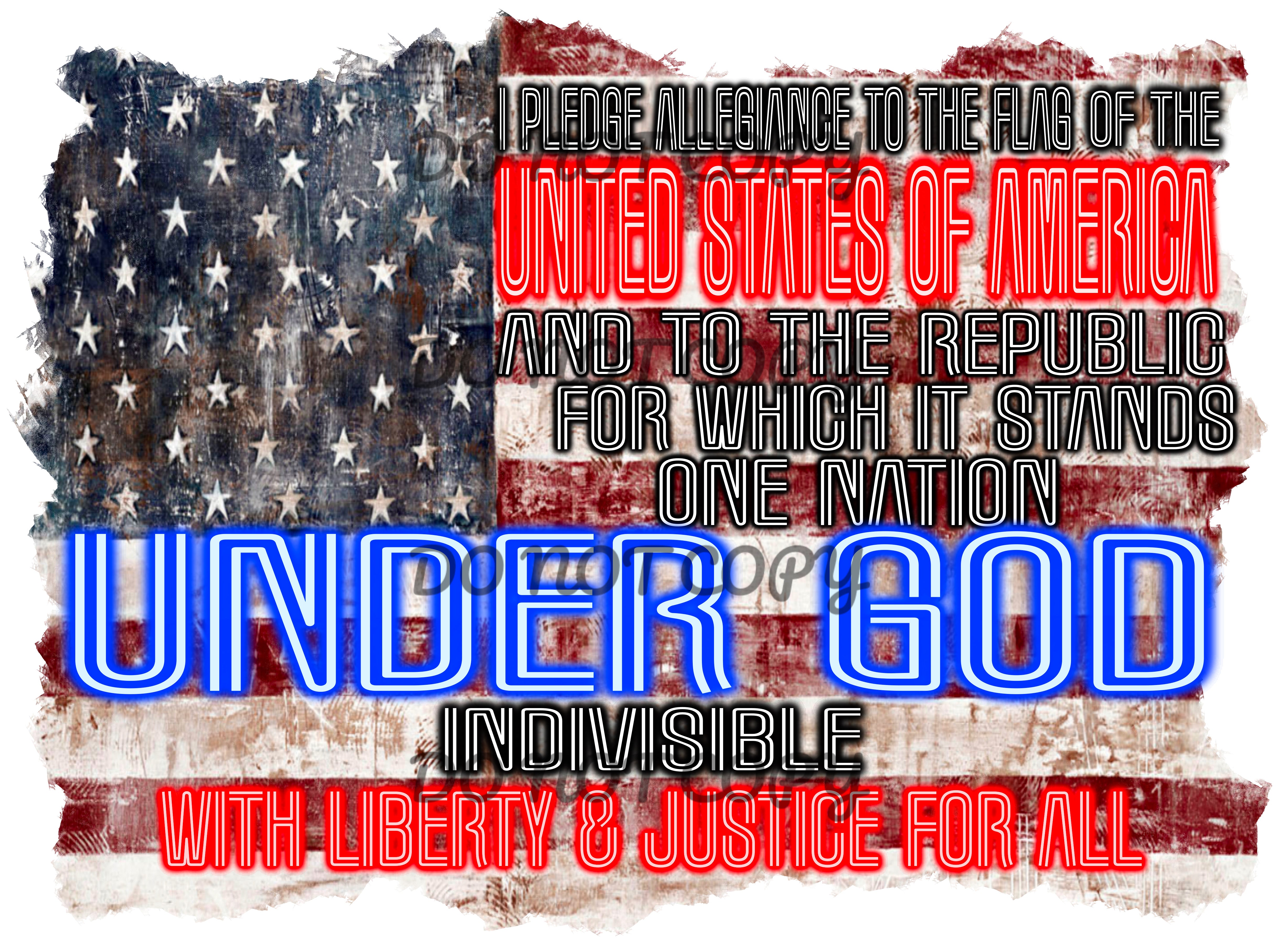I Pledge Allegiance Flag Sublimation Transfer – Sassy Sublimation ...