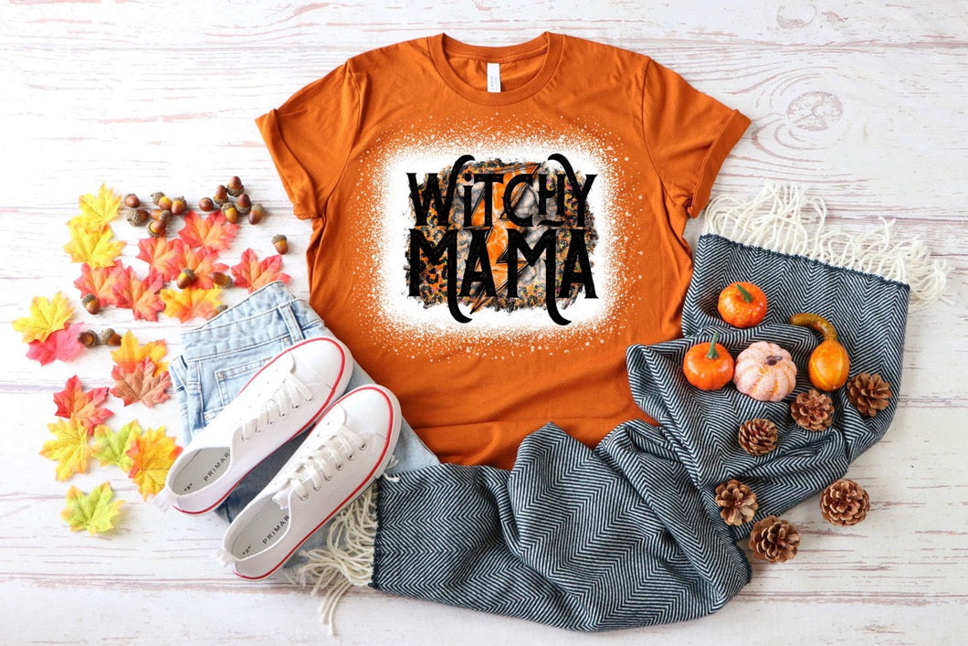 Witchy Mama Leopard Orange TRANSFER