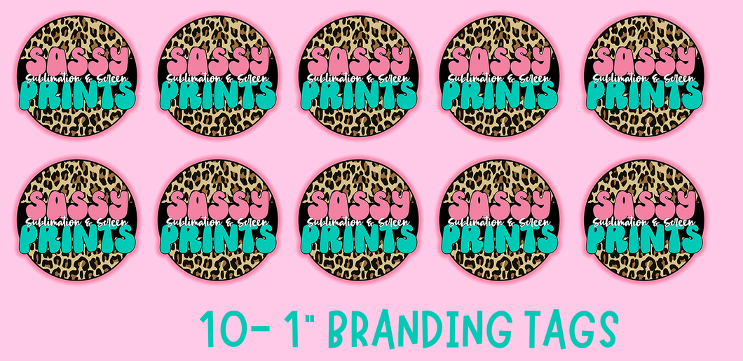 Set of 10-1” DTF Branding Tags