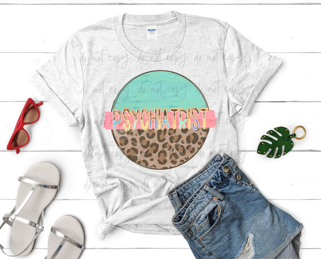Psychiatrist Leopard Color Circle TRANSFER