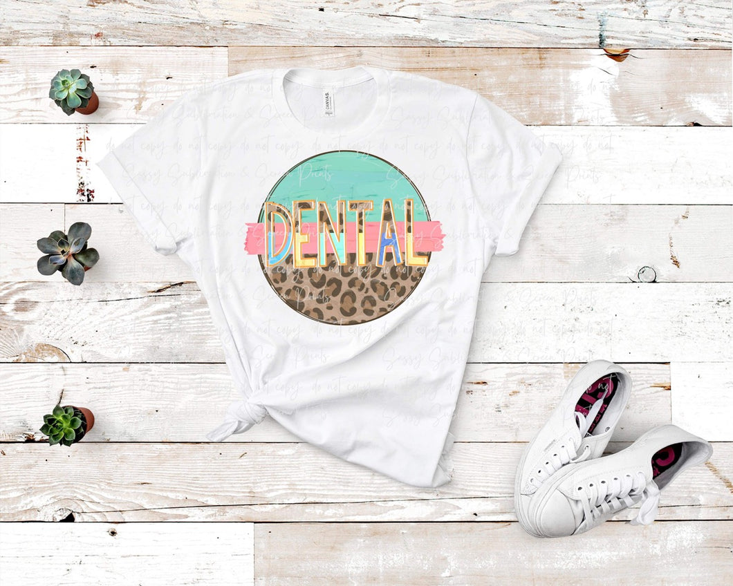 Dental Leopard Color Circle TRANSFER