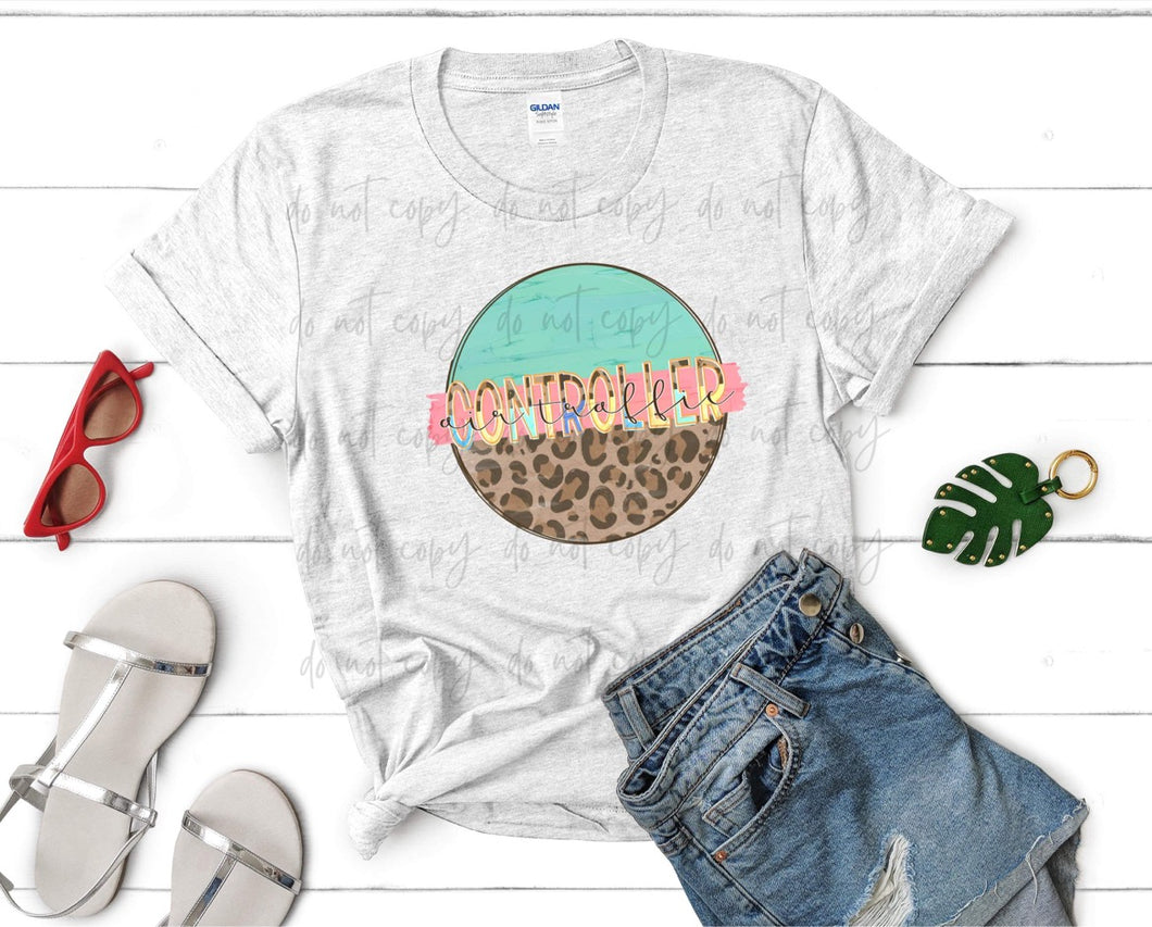 Air Traffic Controller Leopard Color Circle TRANSFER