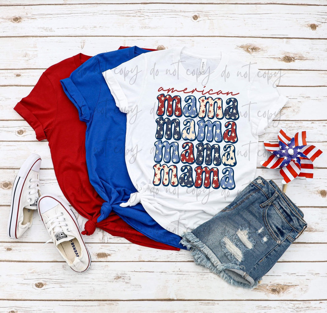 Patriotic Mama Stacked HIGH HEAT SOFT SCREEN
