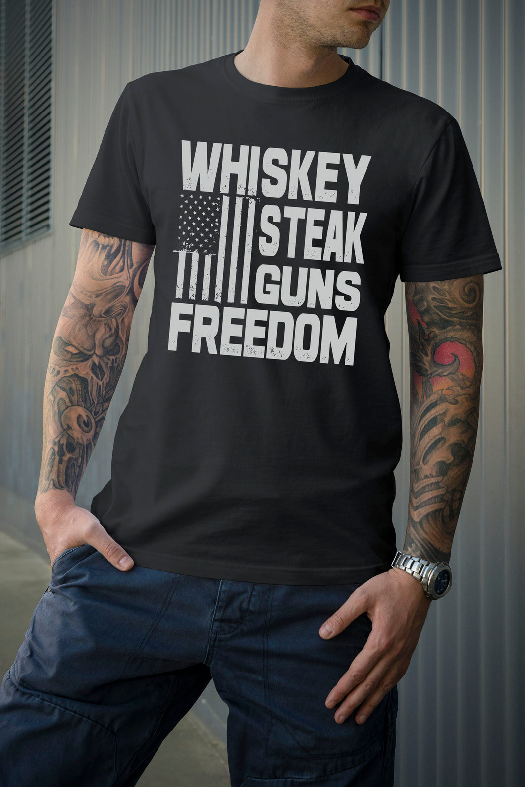 Whiskey Steak Guns Freedom SCREEN