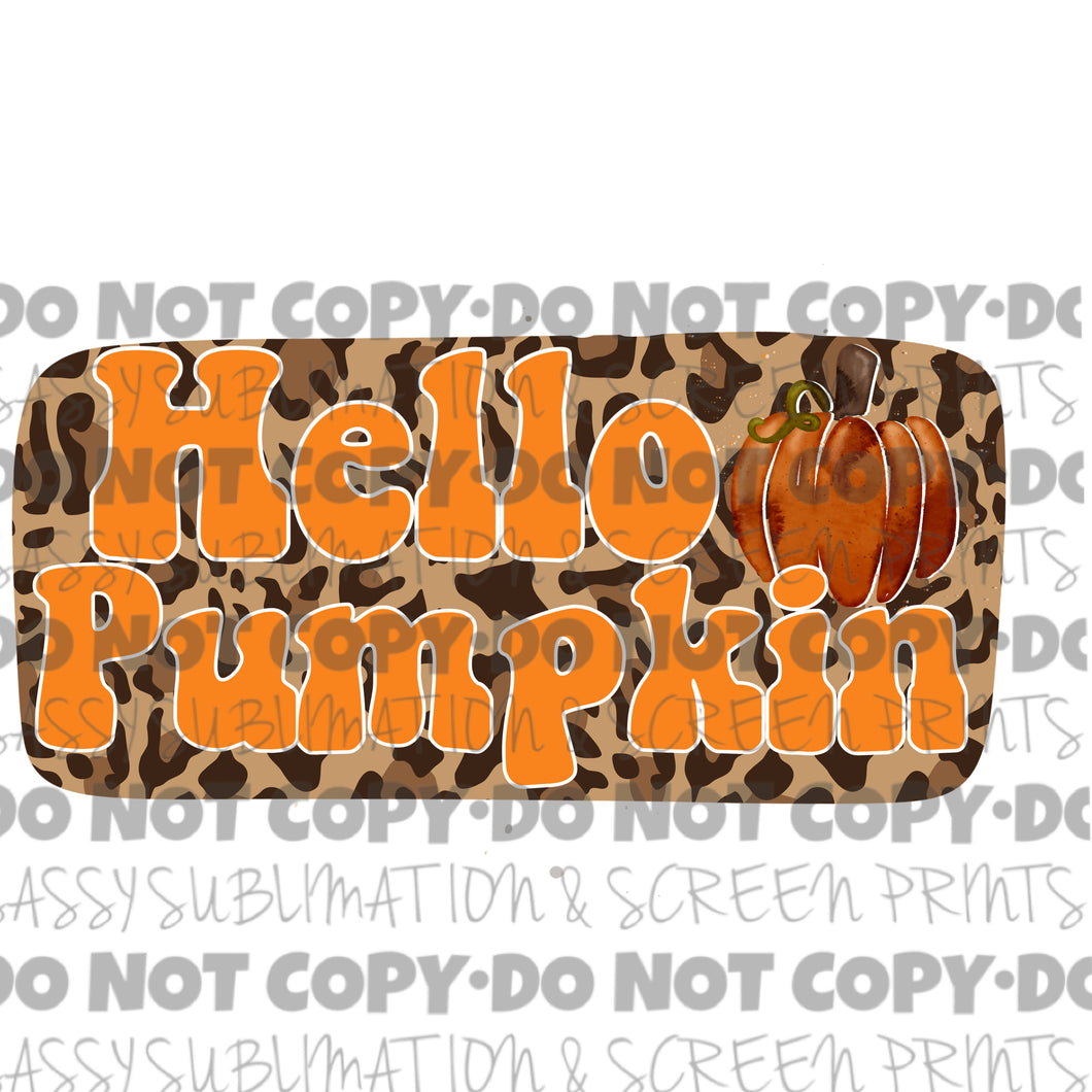 Leopard Hello Pumpkin Sublimation Transfer