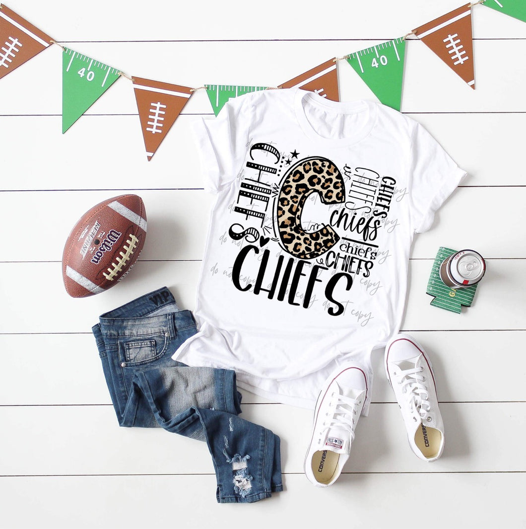 Chiefs Leopard Typography TRANSFER