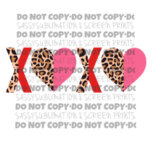 Load image into Gallery viewer, XOXO Pink Red Leopard TRANSFER
