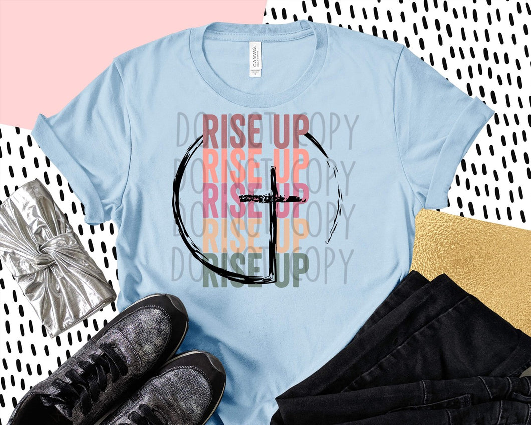 Rise Up Stacked Cross TRANSFER