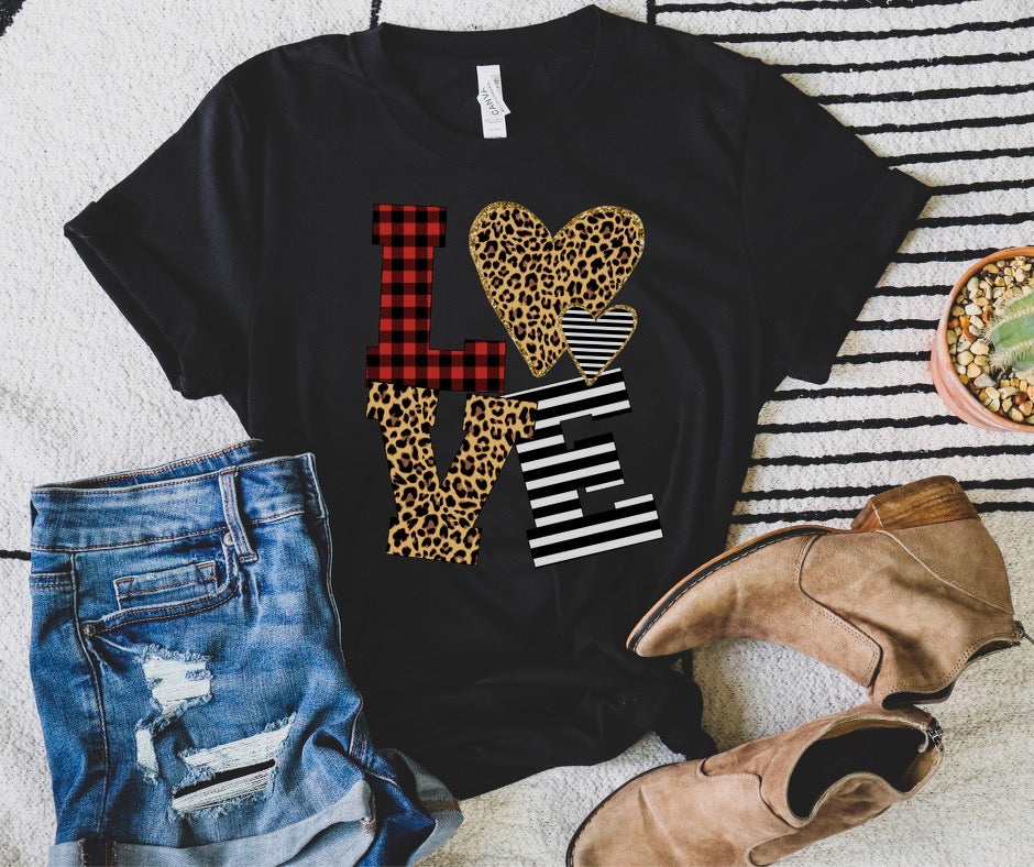 Leopard Plaid Love Heart HIGH HEAT SOFT SCREEN