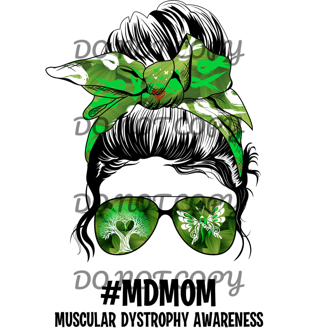 Muscular Dystrophy Awareness Mom Sublimation Transfer