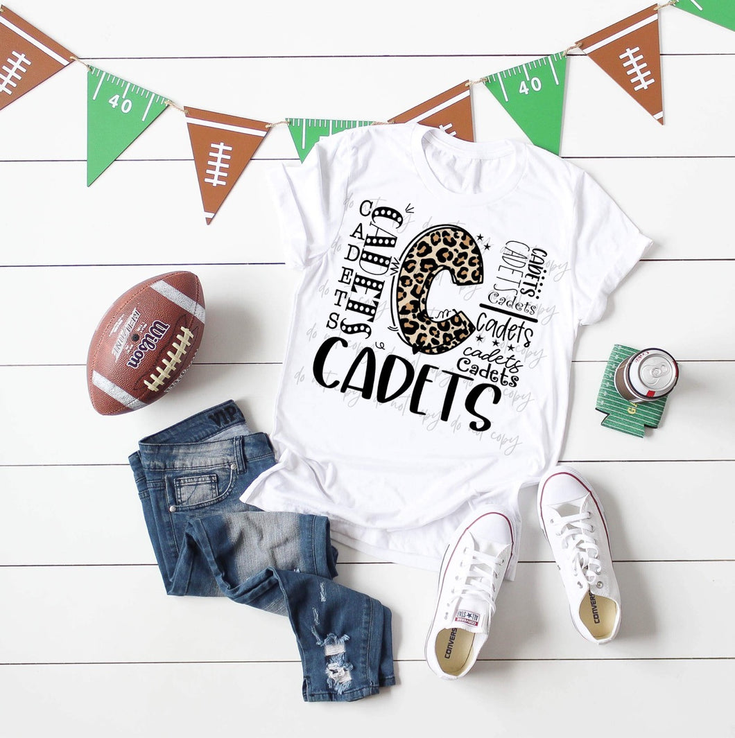 Cadets Leopard Typography TRANSFER