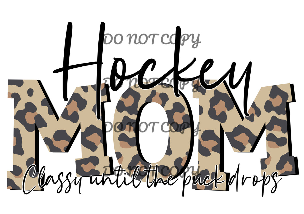 Leopard Hockey Mom Sublimation Transfer
