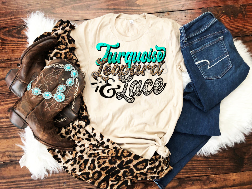 Turquoise Leopard & Lace HIGH HEAT (375*)SCREEN