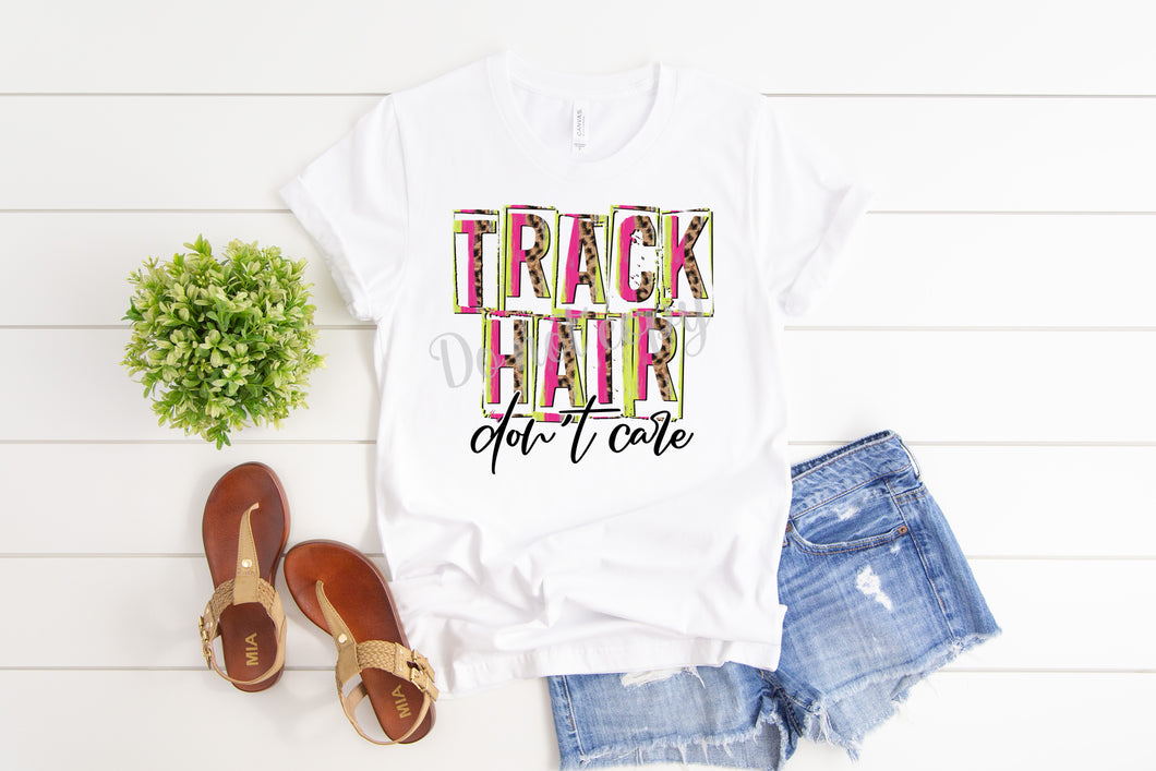 Track Hair Don’t Care Pink Yellow Leopard TRANSFER