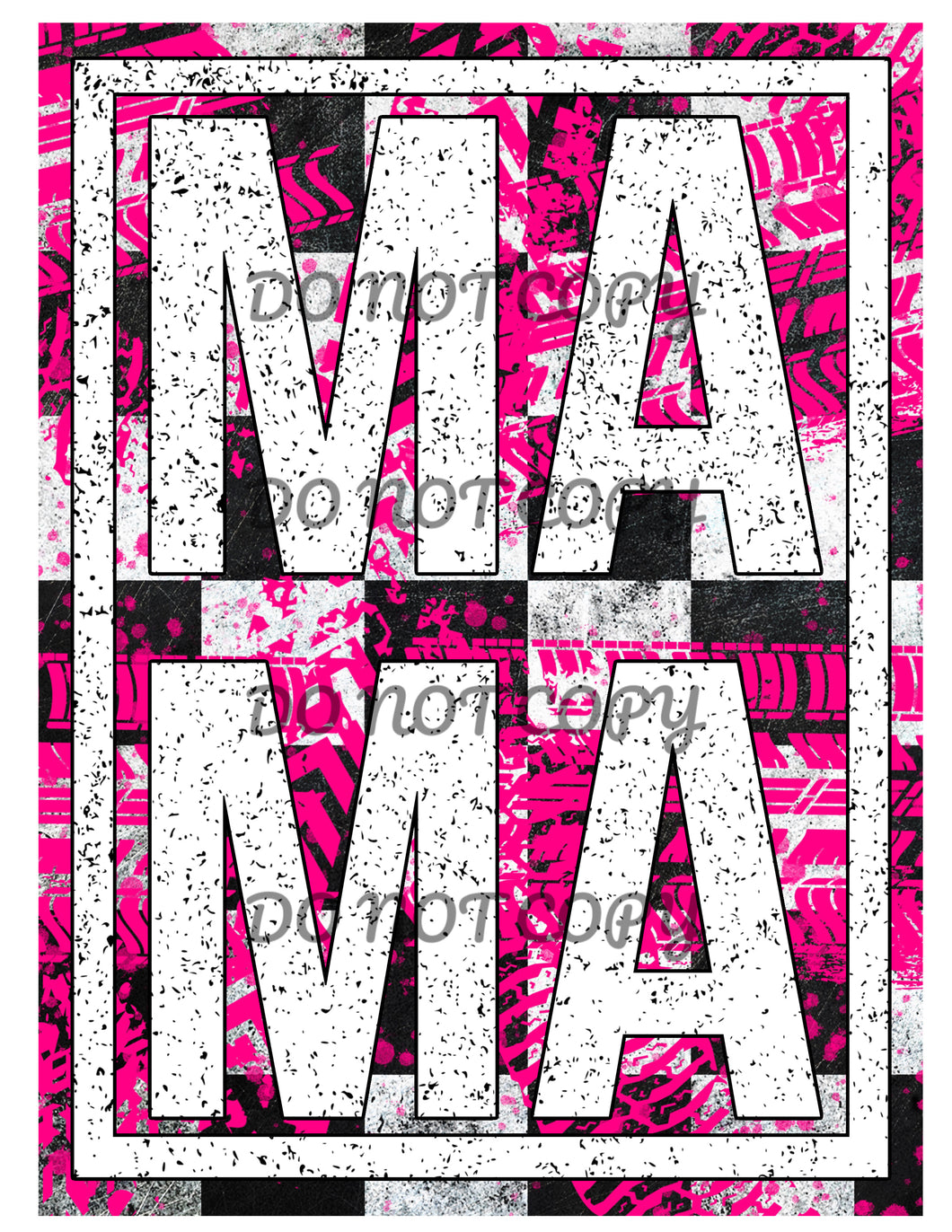 Pink Race Mama Sublimation Transfer