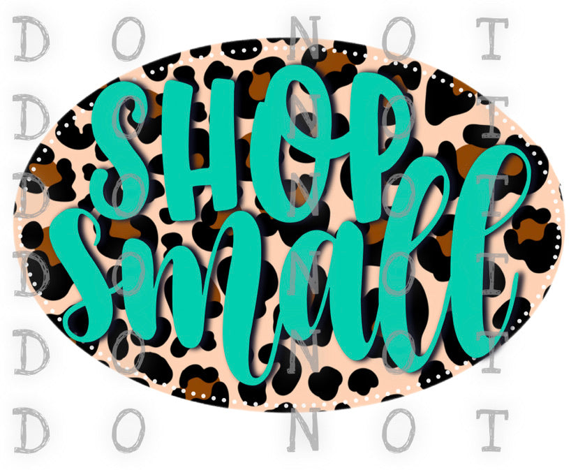 Shop Small Leopard Teal Sublimation Transfer