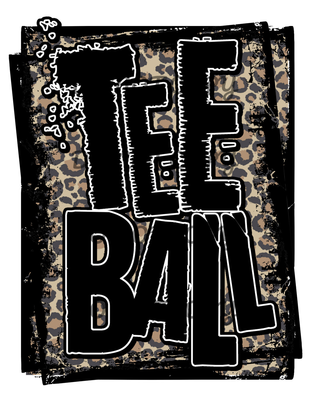 TeeBall Leopard Black Box Sublimation Transfer