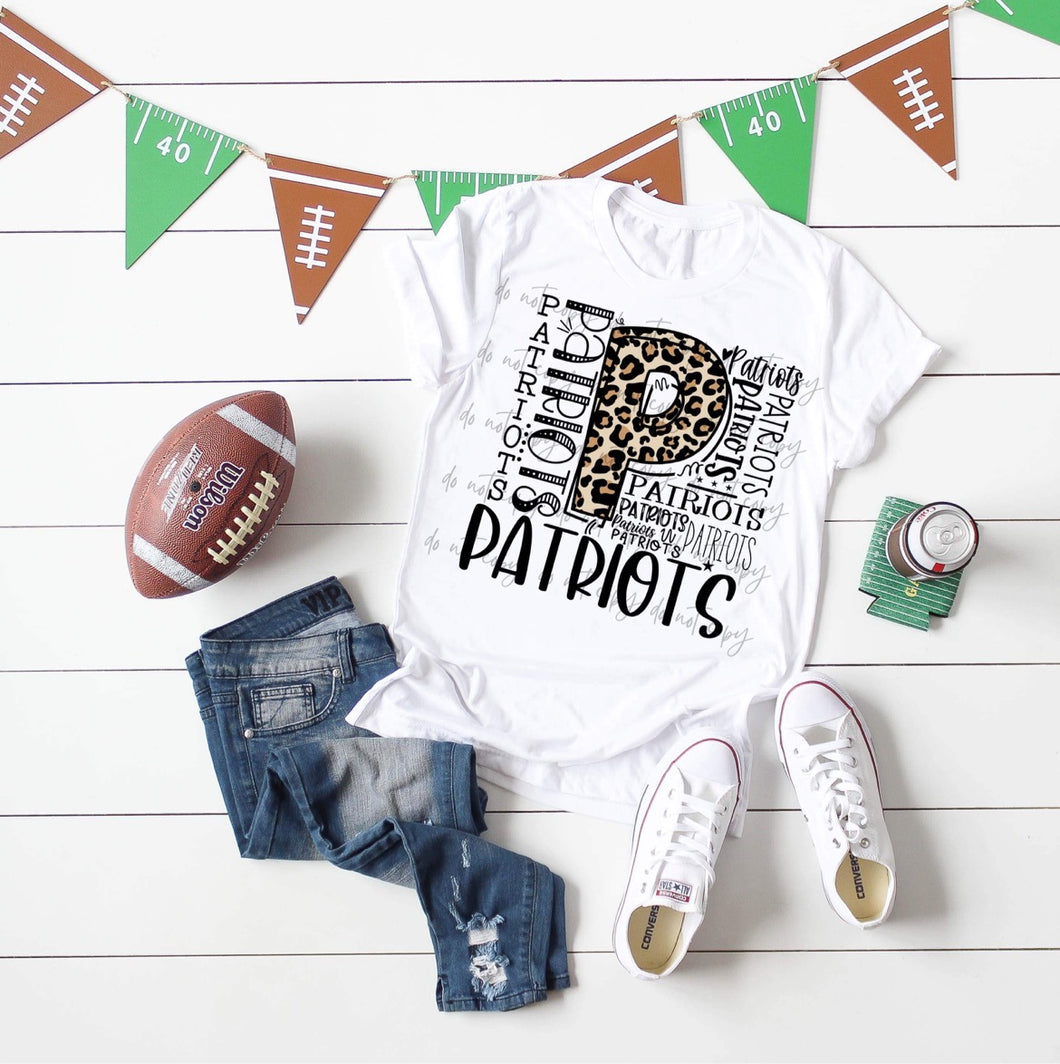 Patriots Leopard Typography TRANSFER