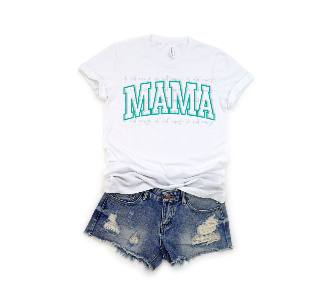 Teal Mama Outline PUFF SCREEN